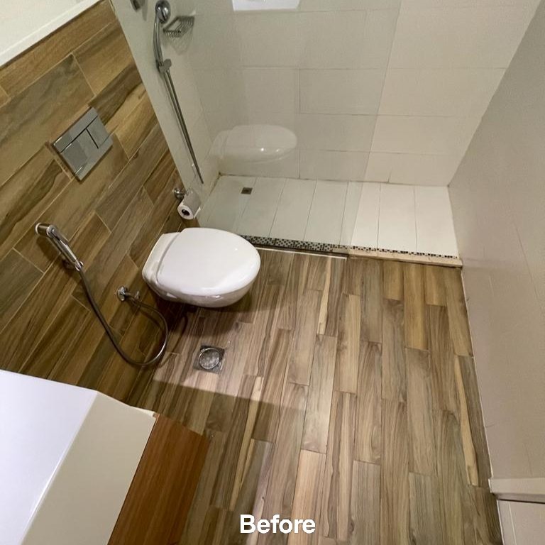 Before Bathroom Wrapping