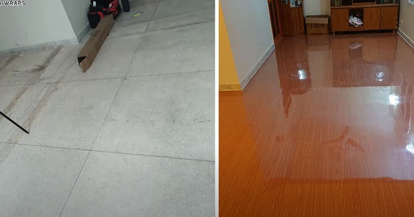 Vinyl Floor Wrapping